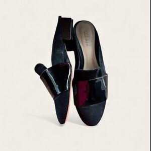 SCHUTZ Glossy Black Mules